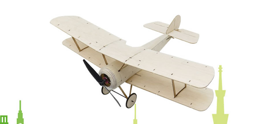 16 1 - Dancing Wings Hobby K6 Sopwith Pup 378mm Wingspan Balsa Wood Micro RC Airplane Warbird Biplane KIT or KIT+Power Combo - The Perfect Gift for Model Airplane Enthusiasts