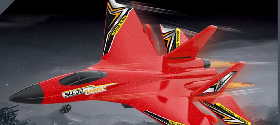 39 1 - Bangood Spinner SU-35 Fighter 260mm Wingspan 2.4GHz RC Airplane Warbird - RTF for Beginner