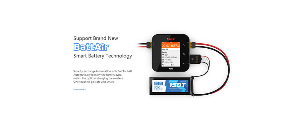 ISDT Air8 BattAir 500W 20A High-Power Battery Balance Charger/Discharger 1 9 - ISDT Air8 BattAir 500W 20A High-Power Battery Balance Charger/Discharger