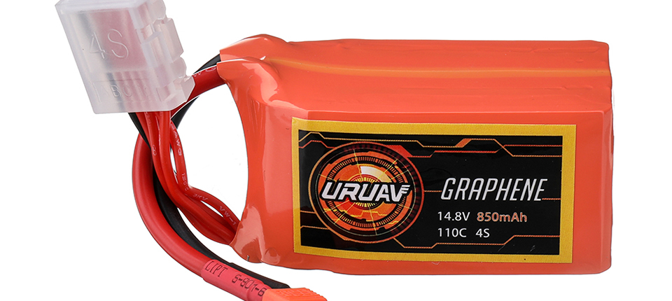 102 1 - URUAV GRAPHENE 14.8V 850mAh 110C 4S LiPo Battery