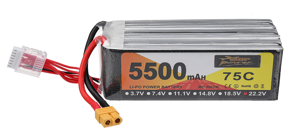 ZOP POWER 22.2V 5500mAh 75C 6S LiPo Battery 103 1 - ZOP POWER 22.2V 5500mAh 75C 6S LiPo Battery