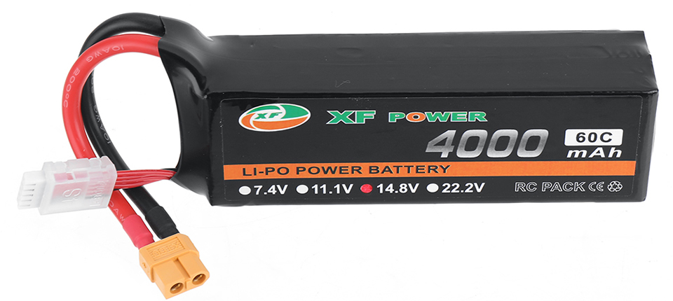 12 11 - XF POWER 14.8V 4000mAh 60C 4S LiPo Battery