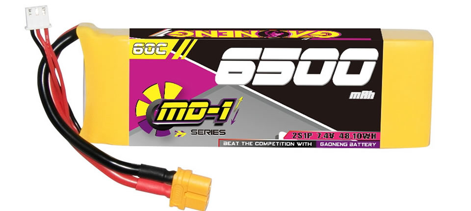 12 7 - Gaoneng GNB 7.4V 6500mAh 60C 2S LiPo Battery