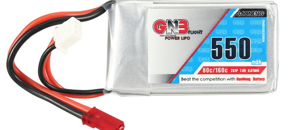 12 9 - Gaoneng GNB 7.4V 550mAh 80/160C 2S LiPo Battery