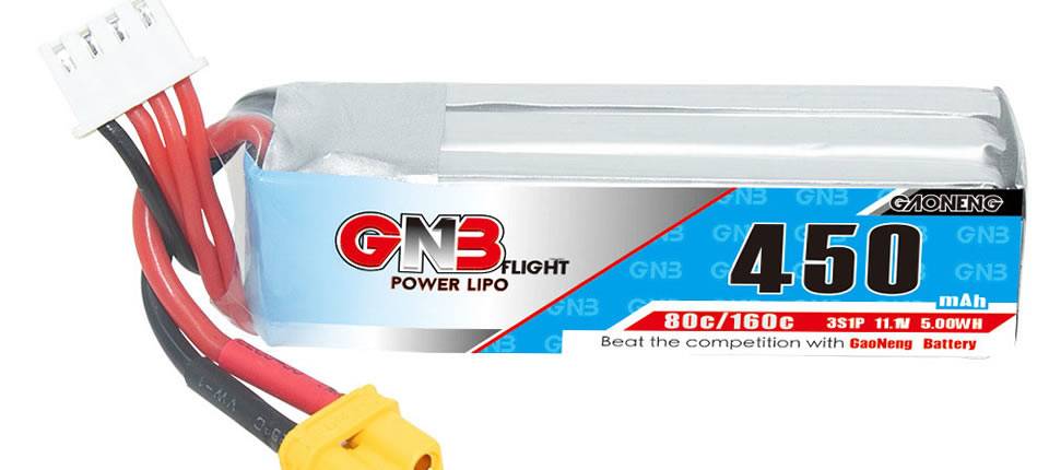 14 9 - Gaoneng GNB 11.1V 450mAh 80C 3S LiPo Battery