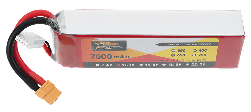 19 11 - ZOP POWER 11.1V 7000mAh 65C 3S LiPo Battery