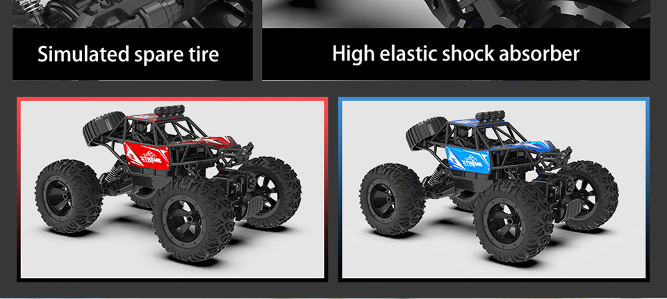 1q - GKVU YDJ-D854 Alloy 4WD 2.4G Off-Road Climbing RC Car: A Perfect Gift for Children
