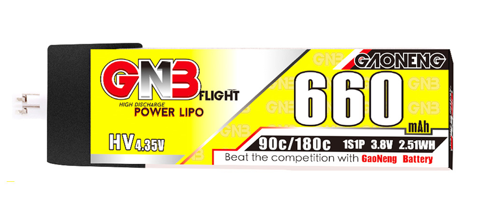 2 7 - GAONENG GNB LiHV 1S 660mAh 90C LiPo Battery
