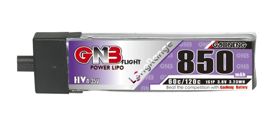 2 8 - Gaoneng 3.8V 850mAh 60C 1S LiHV Battery