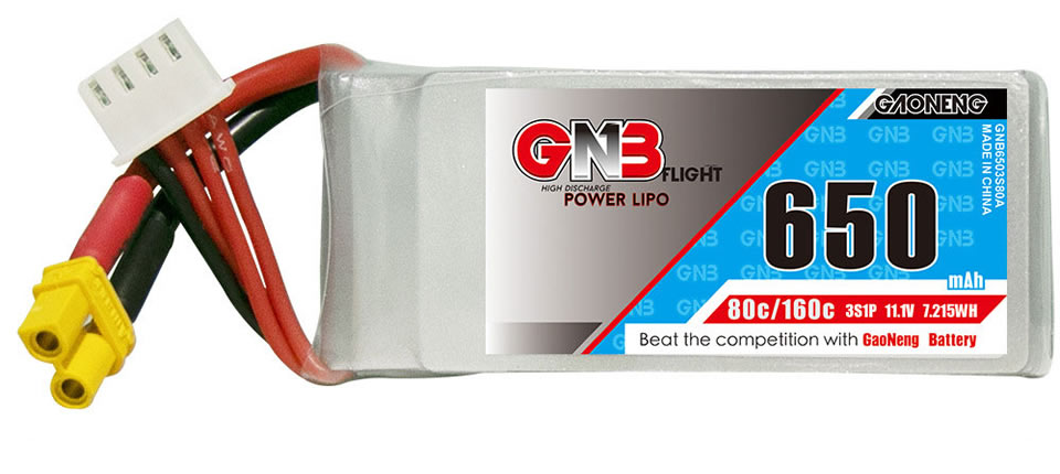 Gaoneng GNB 11.1V 650mAh 80C 3S LiPo Battery 22 10 - Gaoneng GNB 11.1V 650mAh 80C 3S LiPo Battery