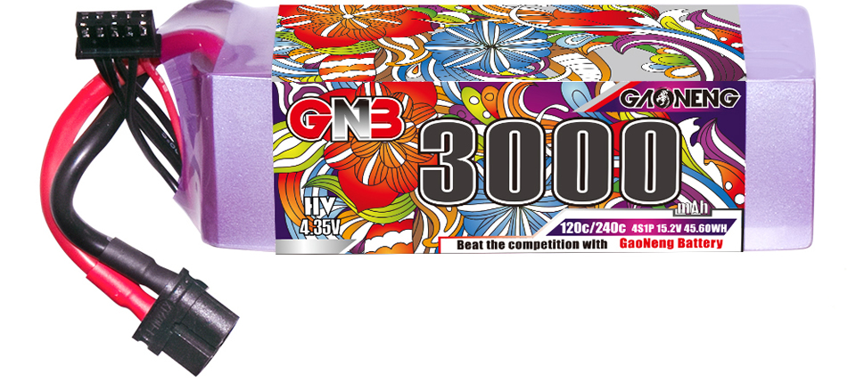 22 8 - Gaoneng GNB 15.2V 3000mAh 120C 4S LiHV Battery