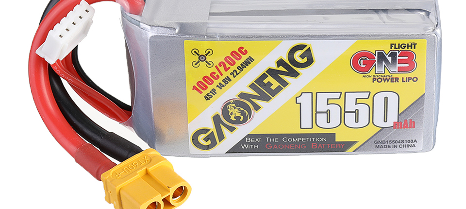 24 - Outstanding Performance! Gaoneng GNB 14.8V 1550mAh 100C 4S LiPo Battery