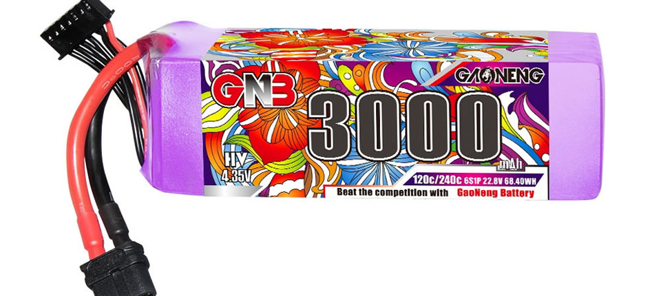 25 8 - Gaoneng GNB 22.8V 3000mAh 120C 6S LiHV Battery