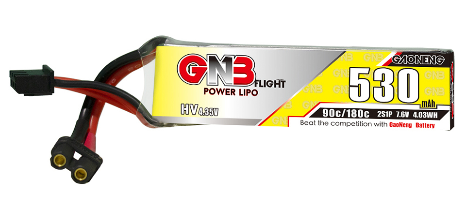 26 7 - Gaoneng GNB 7.6V 530mAh 90C 2S LiHV Battery