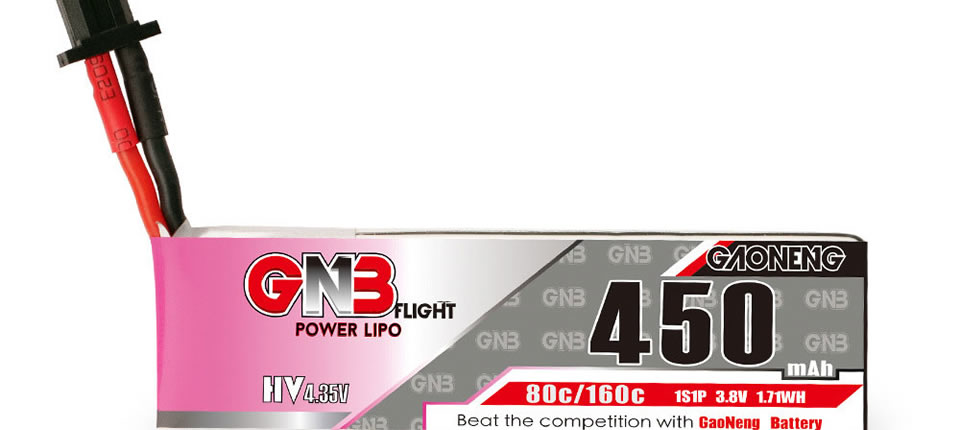 27 8 - GAONENG GNB 3.8V 450mAh 80C 1S HV LiPo Battery Review