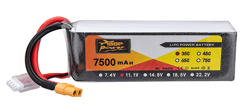 29 9 - ZOP Power 11.1V 7500mAh 35C 3S LiPo Battery