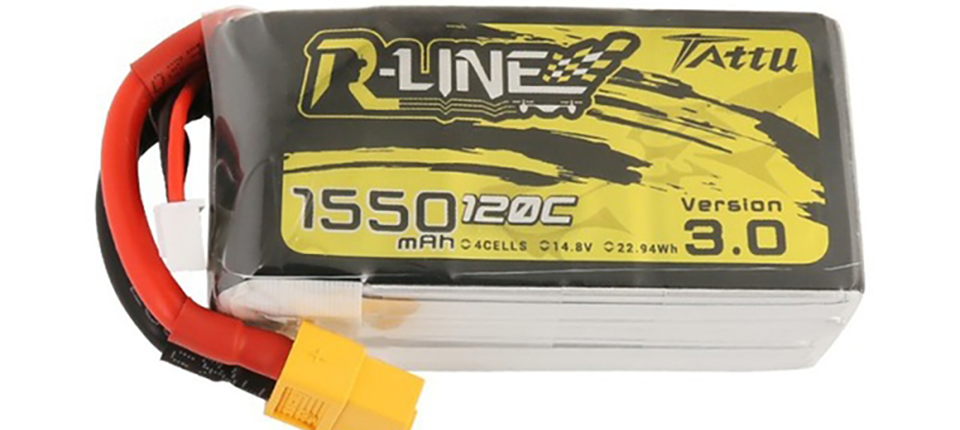 30 - TATTU R-LINE V3.0 4S 1550mAh LiPo Battery