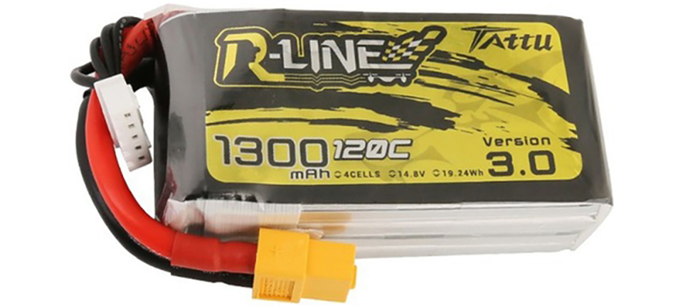 31 7 - TATTU R-LINE V3.0 4S 14.8V 1300mAh 120C LiPo Battery