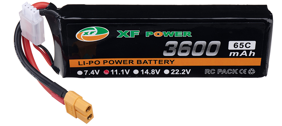 32 10 - XF POWER 11.1V 3600mAh 65C 3S LiPo Battery