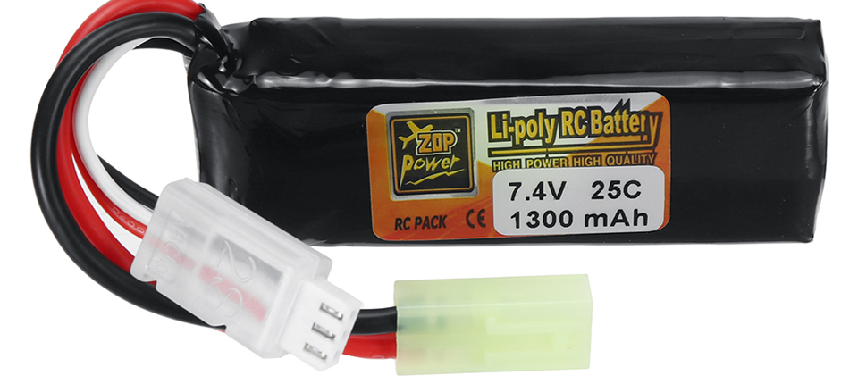 33 5 - ZOP Power 2S 7.4V 1300mAh 25C LiPo Battery