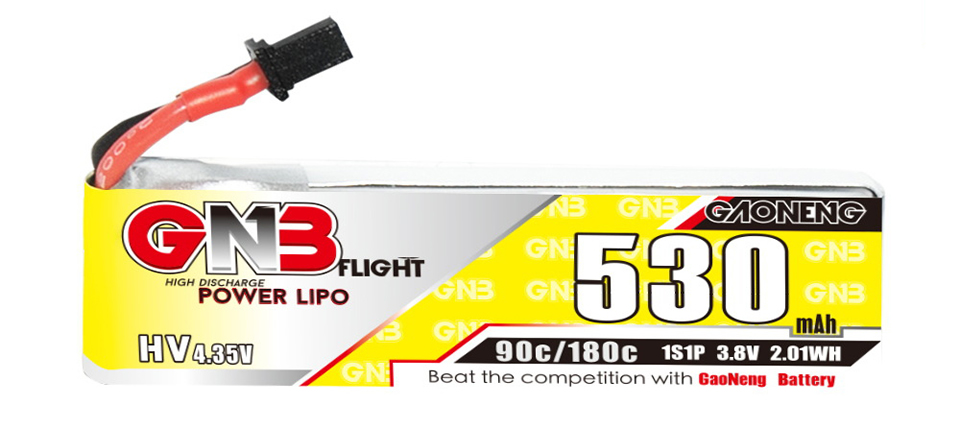 36 6 - Gaoneng GNB 3.8V 530mAh 90C 1S LiHV LiPo Battery