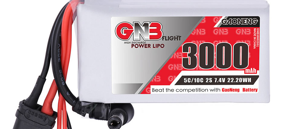 39 7 - Gaoneng GNB 7.4V 3000mAh 5C 2S LiPo Battery