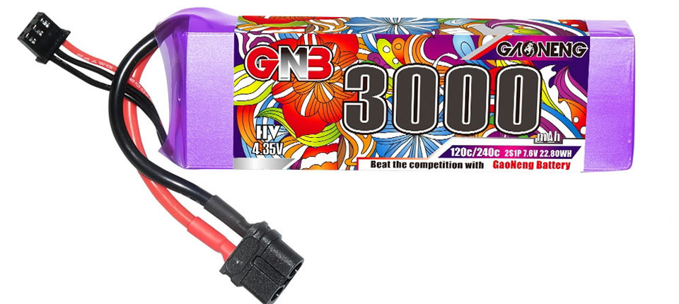 46 5 - Gaoneng GNB 7.6V 3000mAh 120C 2S LiHV Battery