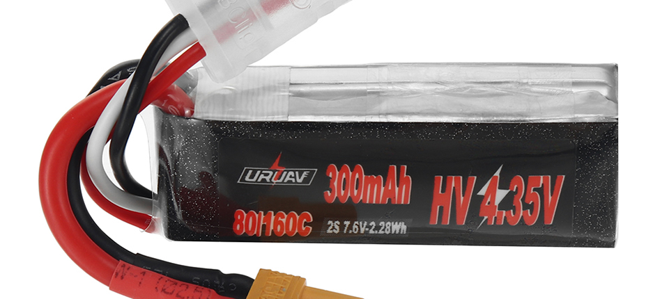 51 6 - URUAV Power 7.6V 300mAh 2S HV LiPo Battery