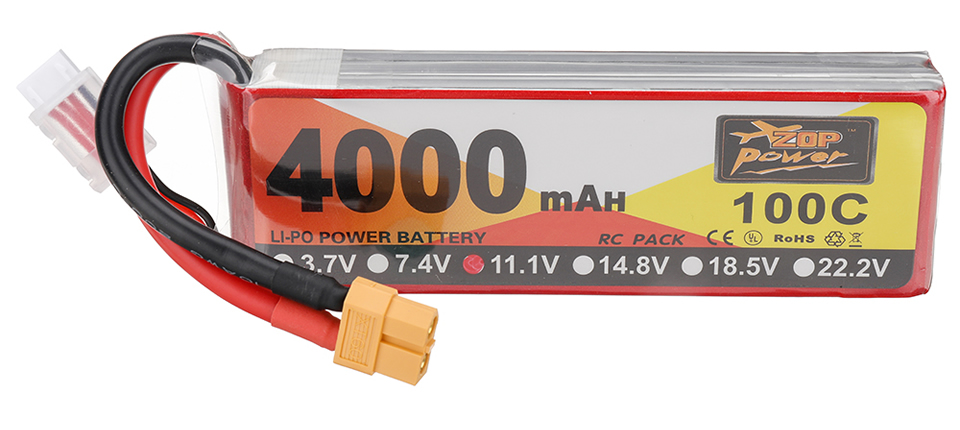 52 5 - ZOP Power 11.1V 4000mAh 100C 3S LiPo Battery