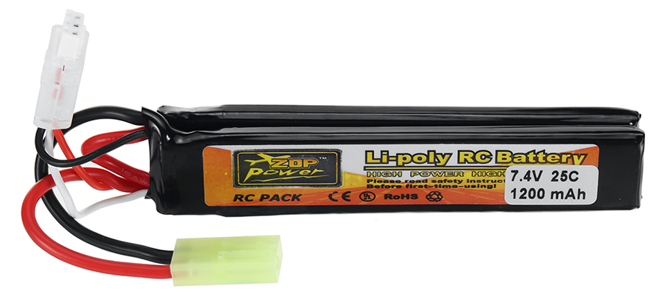 54 5 - ZOP Power 7.4V 1200mAh 2S 25C LiPo Battery