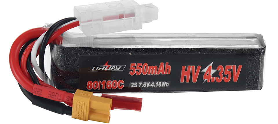 URUAV Power 7.6V 550mAh 80C/160C 2S HV LiPo Battery 56 5 - URUAV Power 7.6V 550mAh 80C/160C 2S HV LiPo Battery