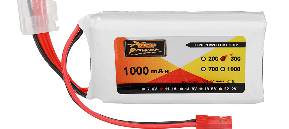 60 5 - ZOP Power 11.1V 1000mAh 30C 3S LiPo Battery
