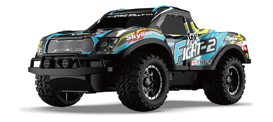 61 - KYAMRC Y242 1/24 27HZ Mini RC Car Toy Off Road Children Gift w/ Light - Blue