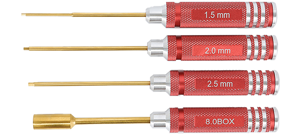63 5 - Premium Toolkit! FlyfishRC PF00156 Titanium Hex Screwdriver Set Enhances RC Model Experience