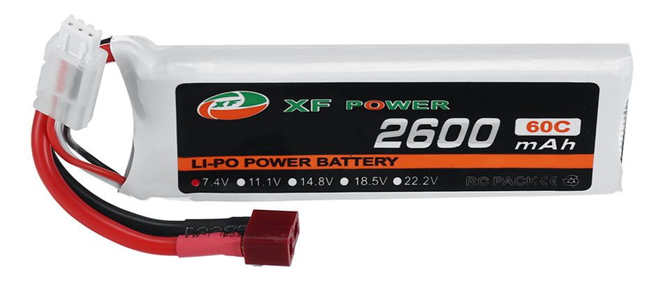 68 2 - XF Power 7.4V 2600mAh 60C LiPo Battery