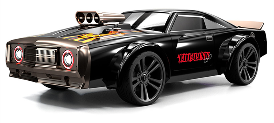69 - Drift RC Car Retro LED Light High Speed Full Proportional Flat On Road Classic Vehicles Models Toys
