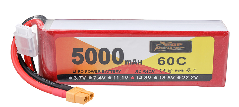 71 4 - ZOP Power 14.8V 5000mAh 60C 4S LiPo Battery