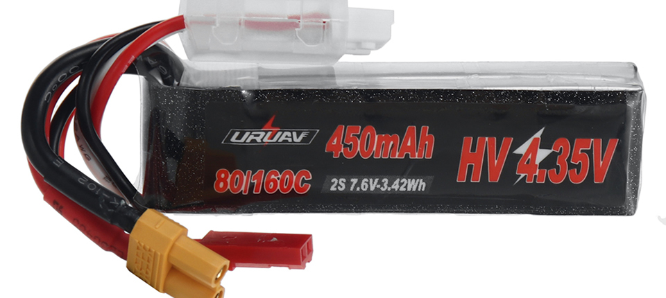 77 4 - URUAV Power 7.6V 450mAh 80C/160C 2S HV LiPo Battery