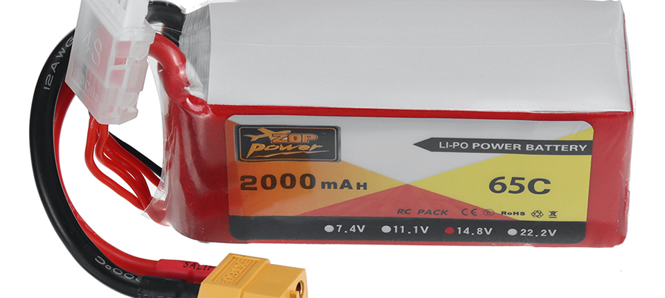 ZOP Power 14.8V 2000mAh 65C 4S LiPo Battery 81 4 - ZOP Power 14.8V 2000mAh 65C 4S LiPo Battery
