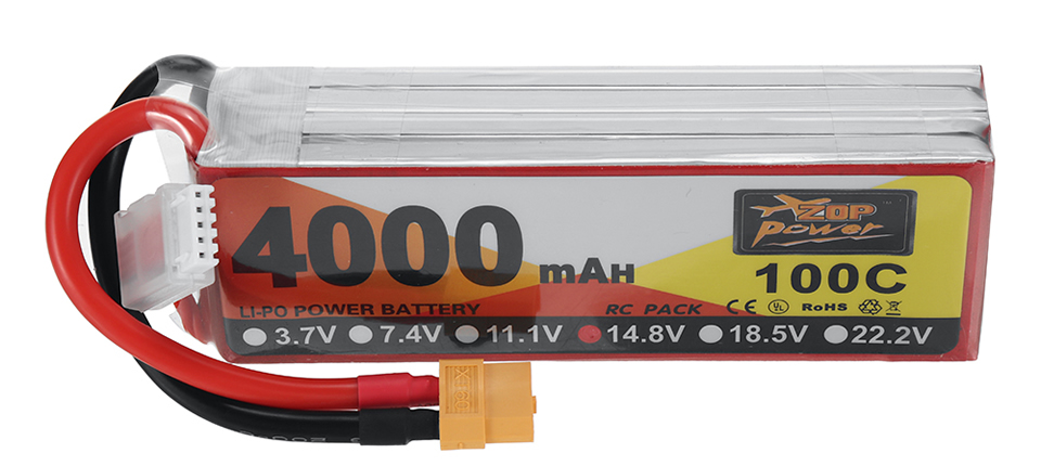 ZOP Power 14.8V 4000mAh 100C 4S LiPo Battery 83 4 - ZOP Power 14.8V 4000mAh 100C 4S LiPo Battery